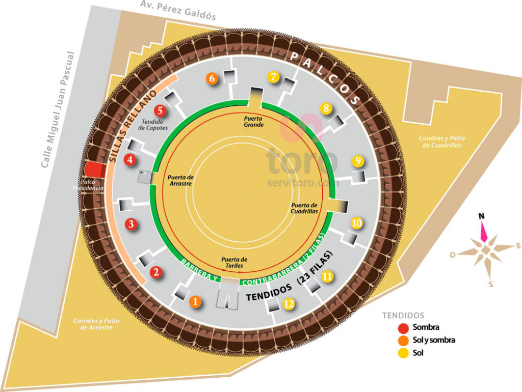 Plano de Asientos Plaza de toros de Castellón